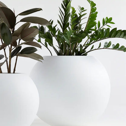 Grand pot de fleur extérieur rond