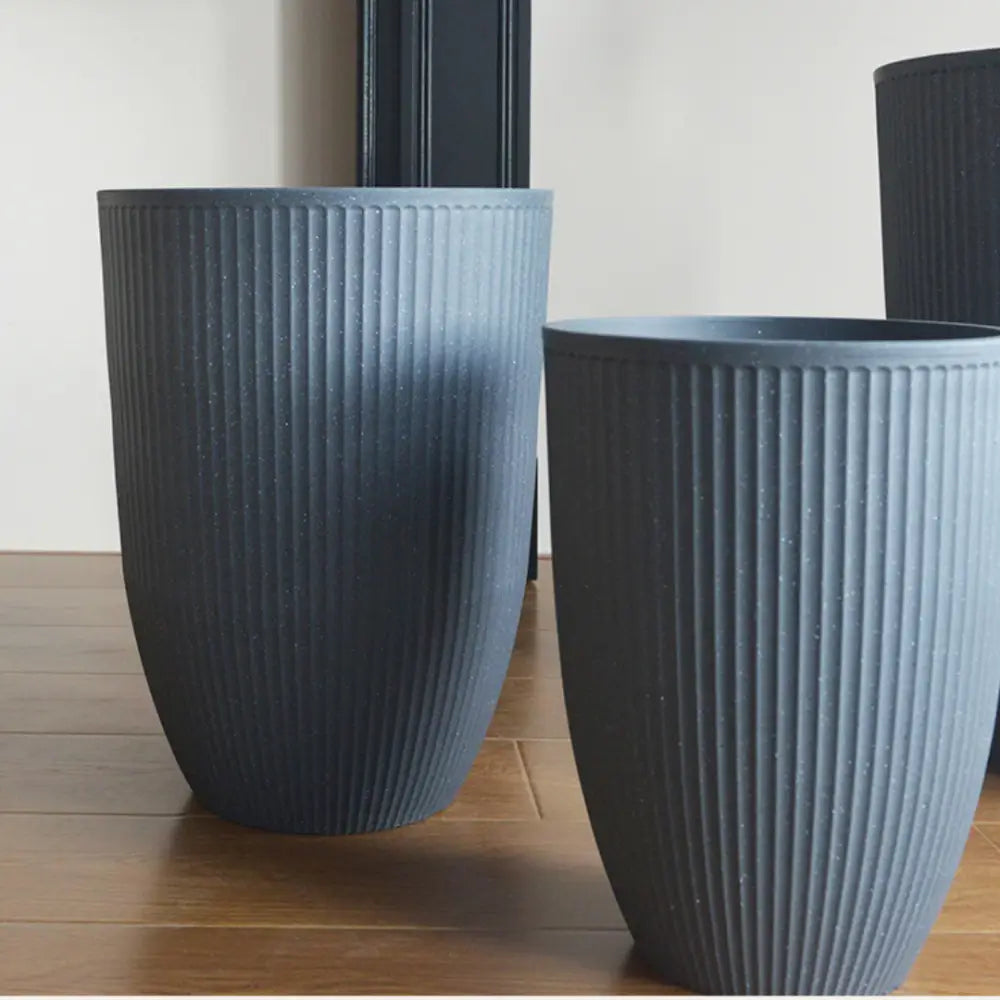 Grand pot de fleur gris anthracite