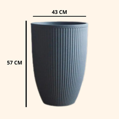 Grand pot de fleur gris anthracite