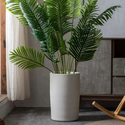 Grand pot de fleur intérieur blanc