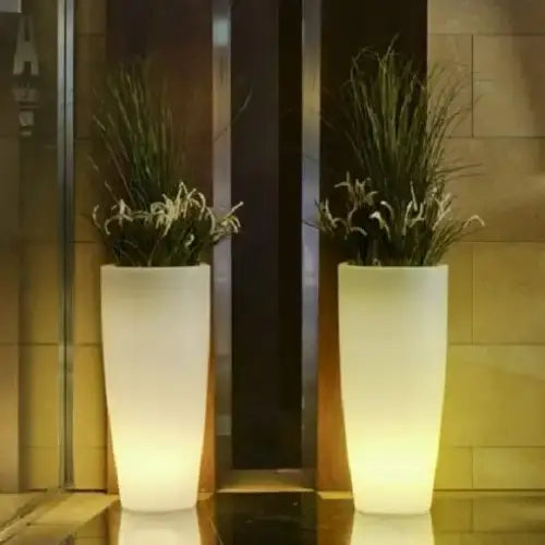 Grand pot de fleur lumineux
