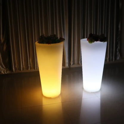 Grand pot de fleur lumineux