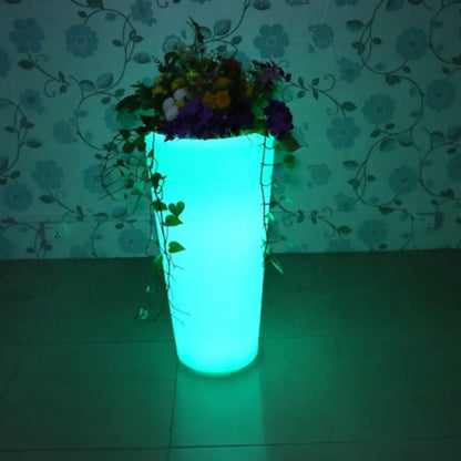Grand pot de fleur lumineux