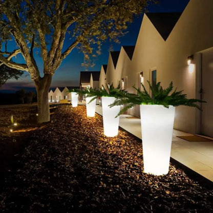 Grand pot de fleur lumineux