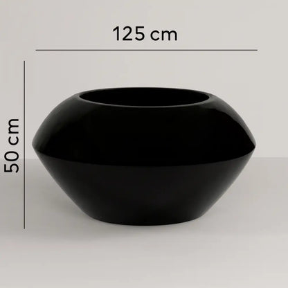 Grand pot de fleur noir