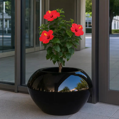 Grand pot de fleur noir