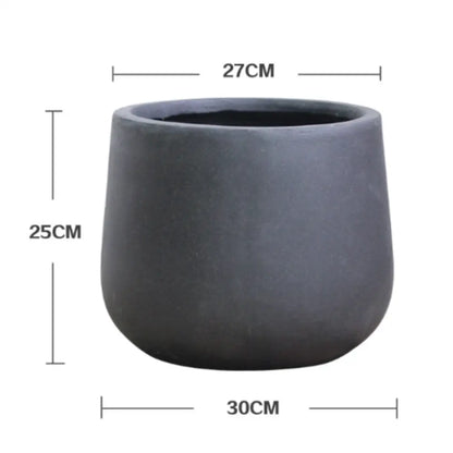 Grand pot de fleur noir extérieur