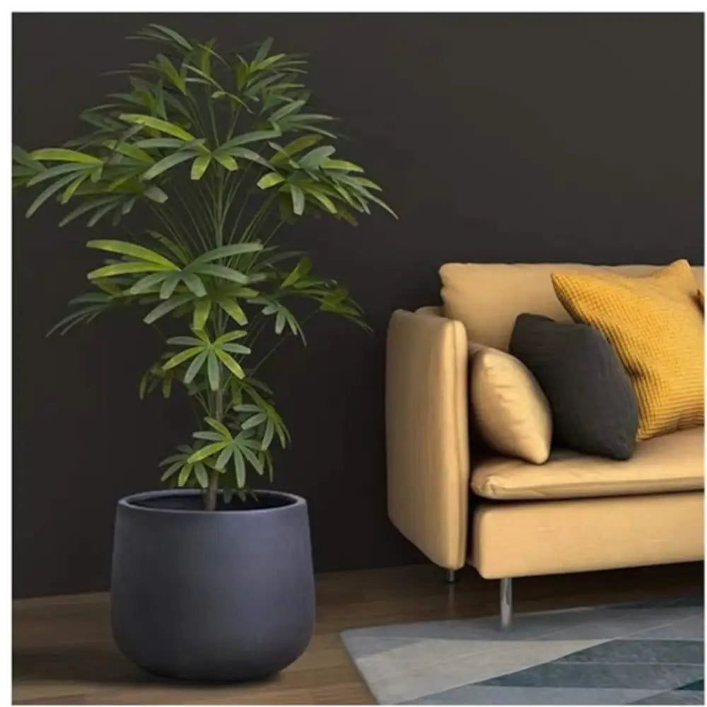 Grand pot de fleur noir extérieur