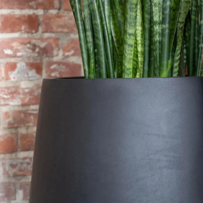 Grand pot de fleur noir extérieur