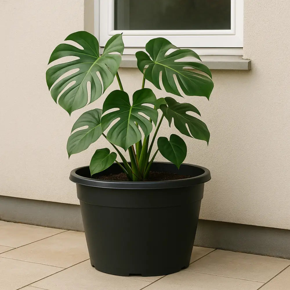 Grand pot de fleur plastique