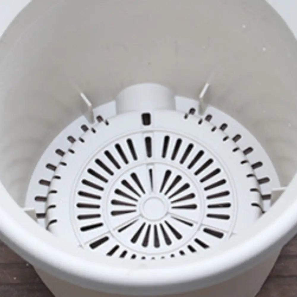 Grand pot de fleur plastique blanc