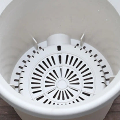 Grand pot de fleur plastique blanc