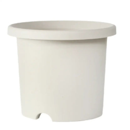 Grand pot de fleur plastique blanc