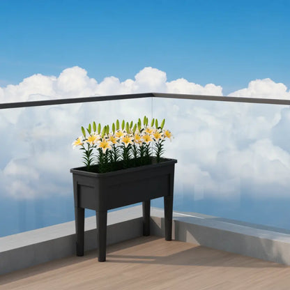 Grand pot de fleur rectangulaire