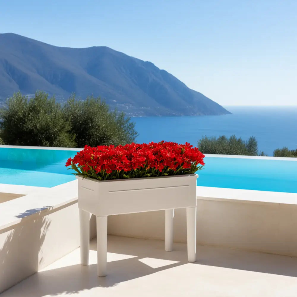 Grand pot de fleur rectangulaire