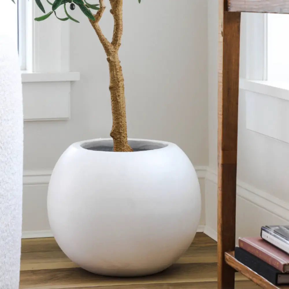 Grand pot de fleur rond