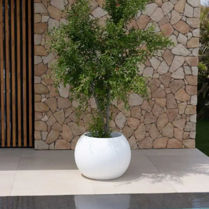 Grand pot de fleur rond