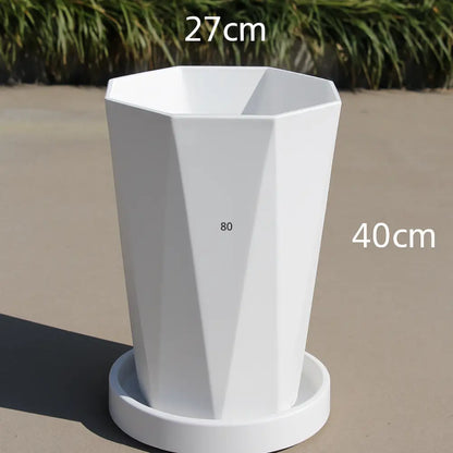 Grand pot de fleur sur roulette