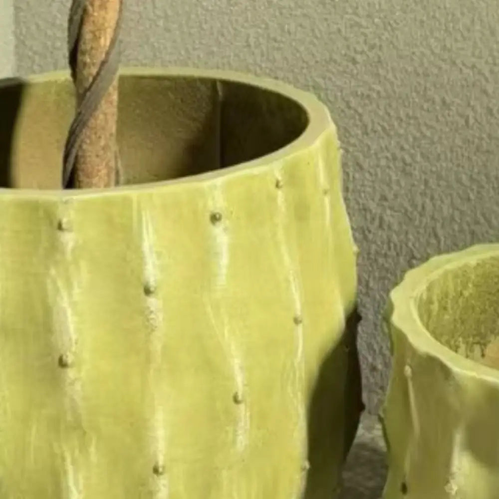 Grand pot de fleur vert