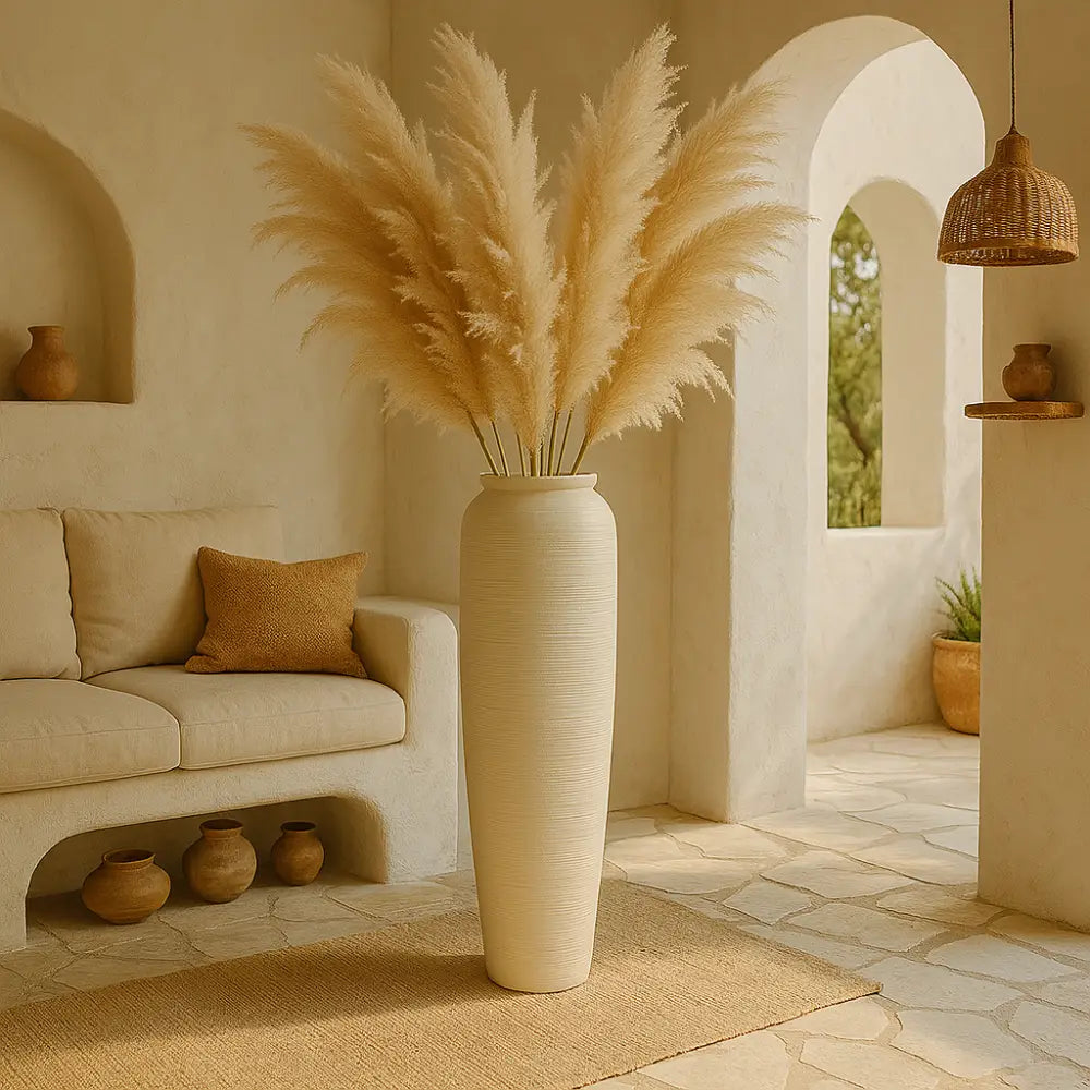 Grand vase à poser au sol pour pampa