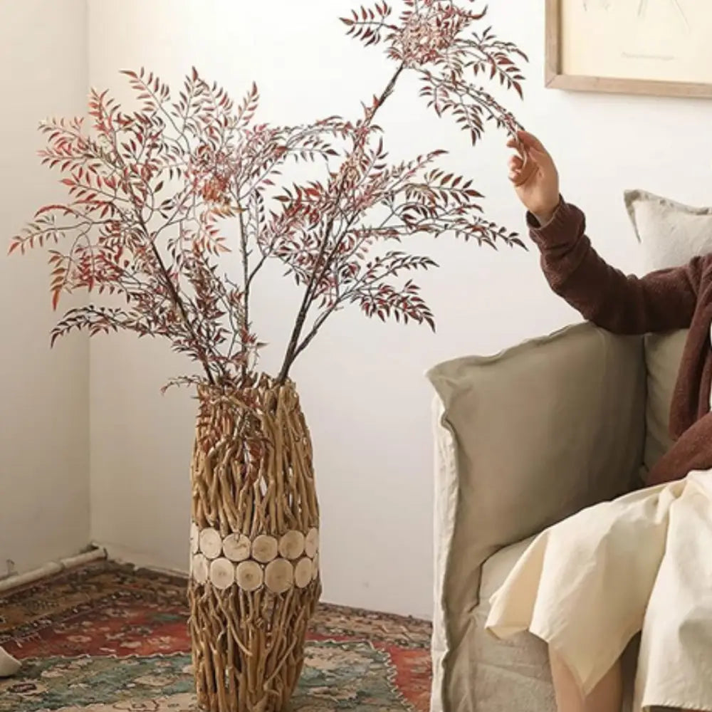 Grand vase avec bois flotté