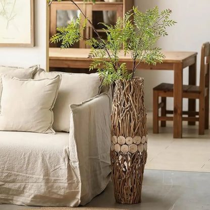 Grand vase avec bois flotté