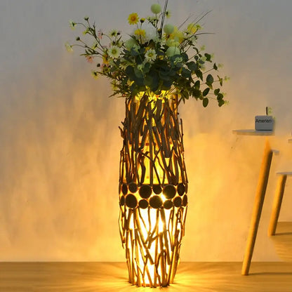 Grand vase avec bois flotté