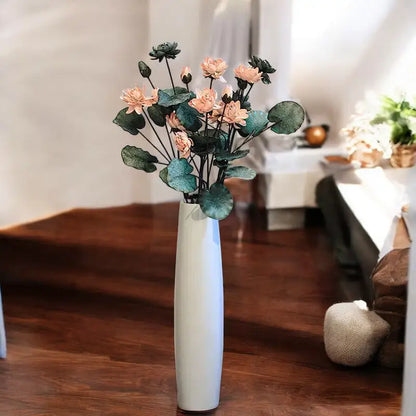 Grand vase blanc à poser au sol