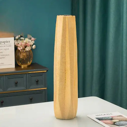 Grand vase couleur or