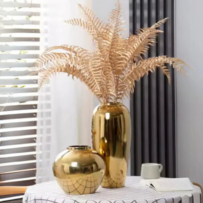 Grand vase deco doré