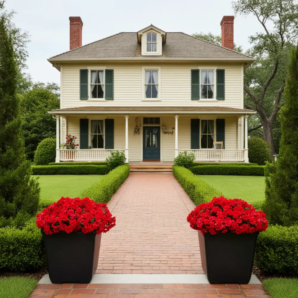 Gros pot de fleur carré