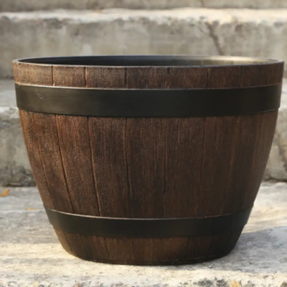 Gros pot de fleur en plastique