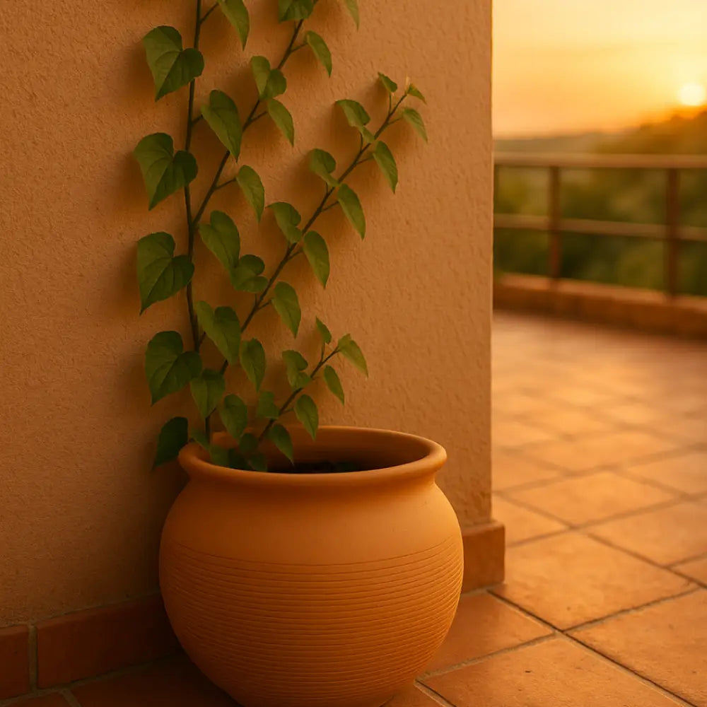 Gros pot de fleur en terre cuite