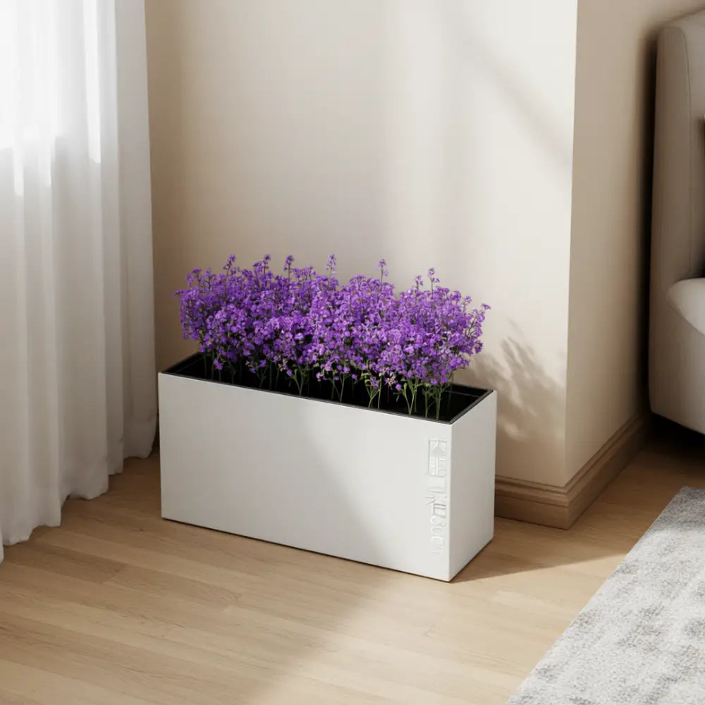 Gros pot de fleur rectangulaire