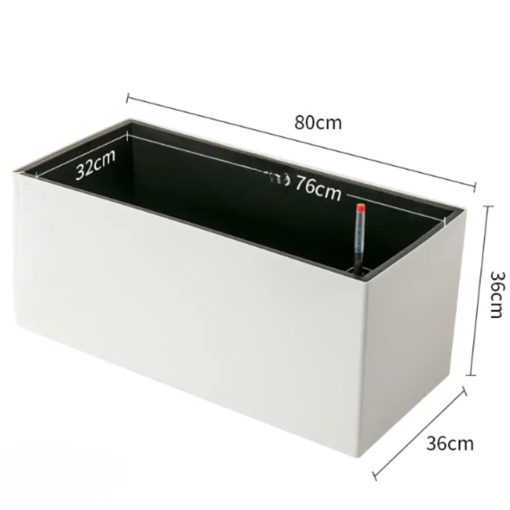 Gros pot de fleur rectangulaire