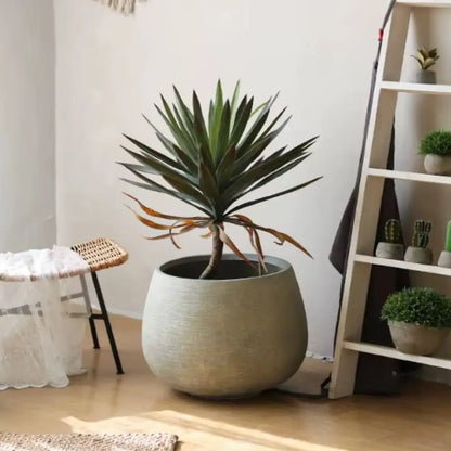 Gros pot de fleur rond