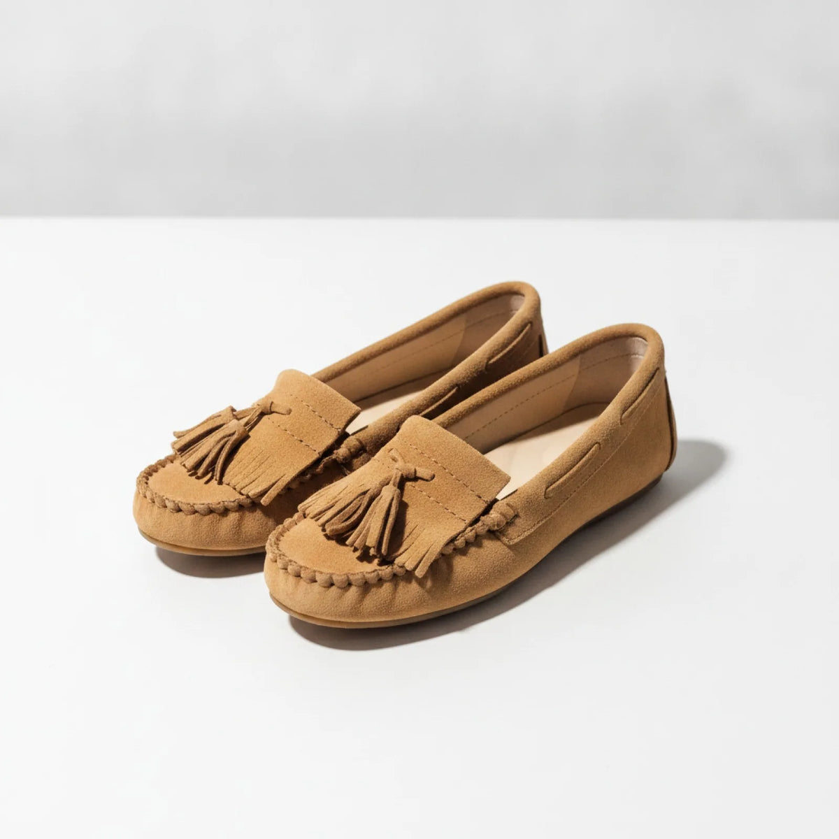 InkaWear Mocassins Daim Indien à Glands Confortables