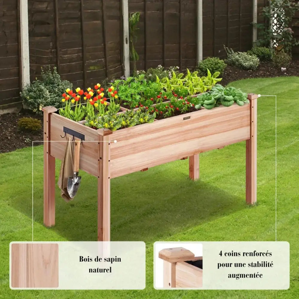 Jardinière en bois sur pied