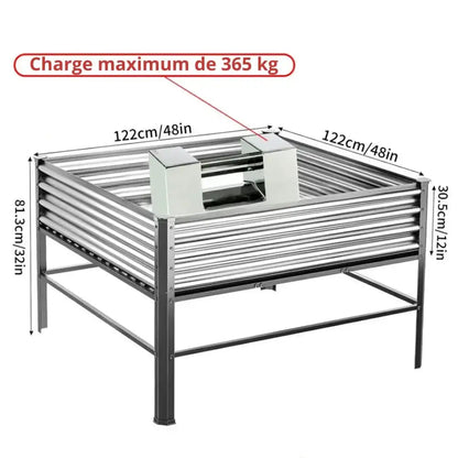 Jardinière métal sur pied