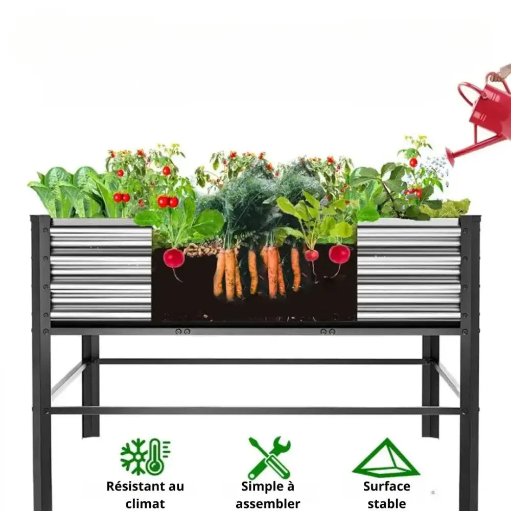 Jardinière métal sur pied