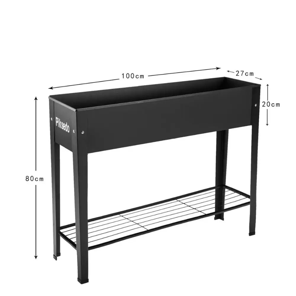 Jardinière noire sur pied