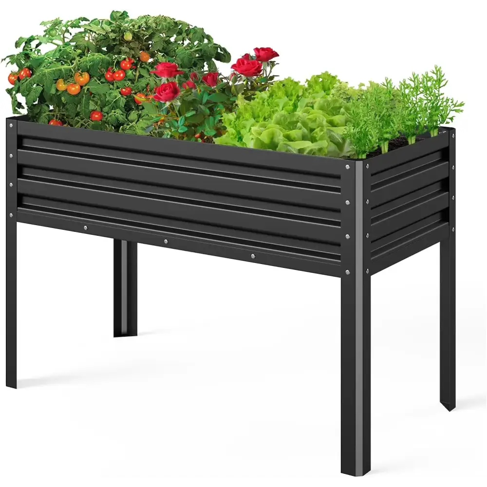 Jardinière rectangulaire sur pied