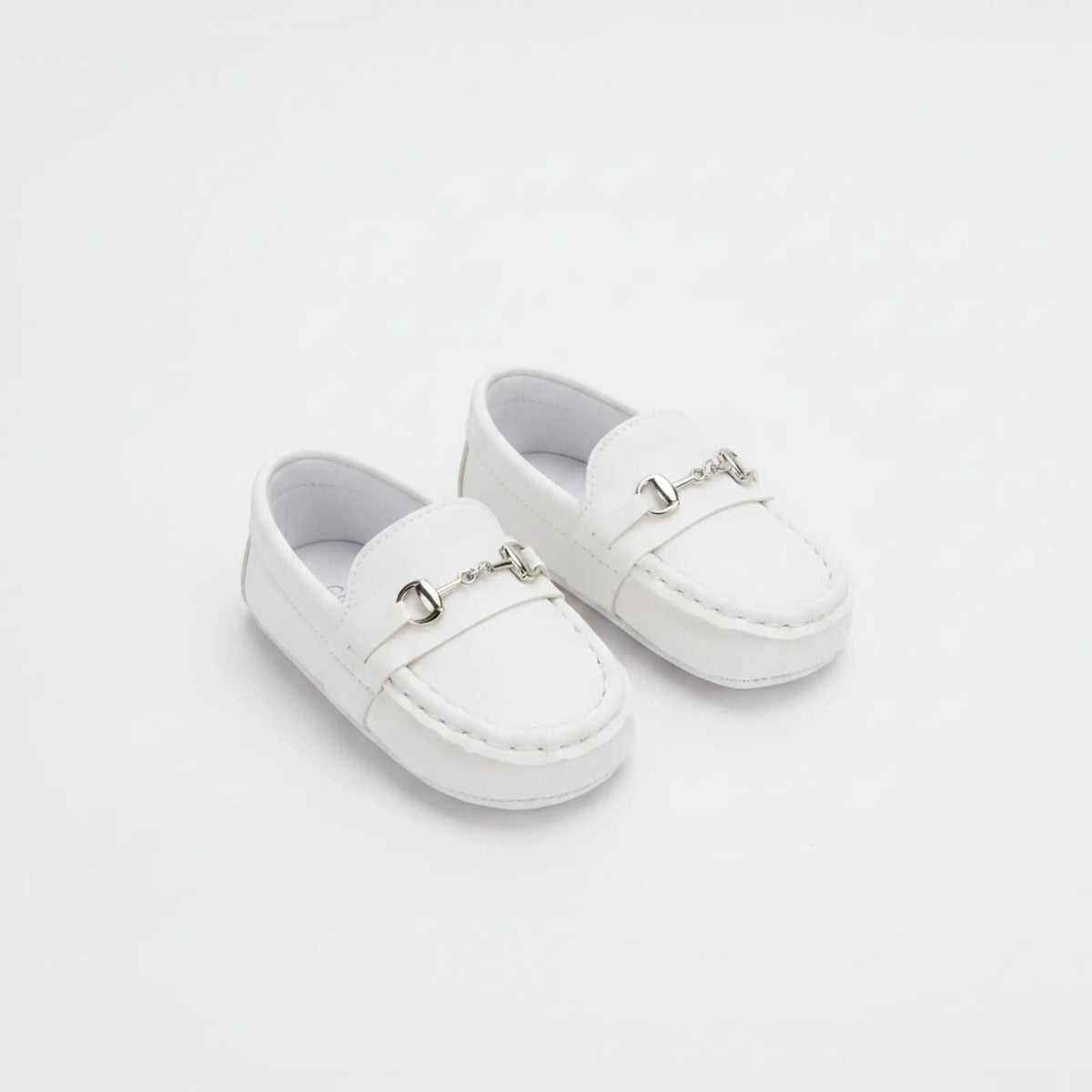 KidoLux Mocassins bébé aspect cuir, mors argenté