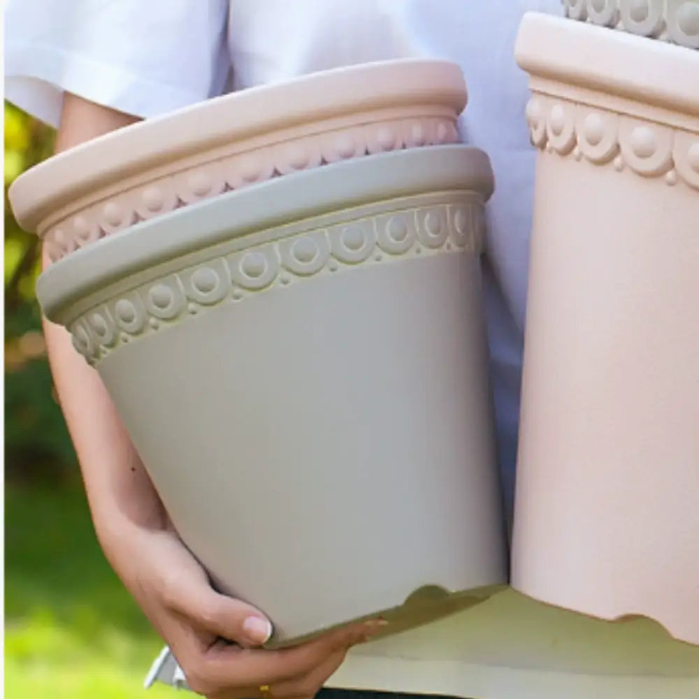 Lot de 3 pot de fleur plastique