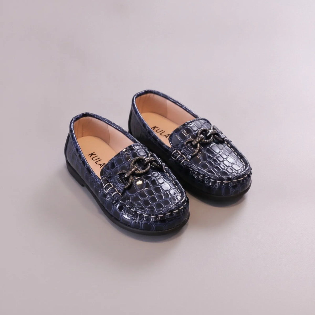 Lux Mocassins bébé Fille Imitation Crocodile Souples