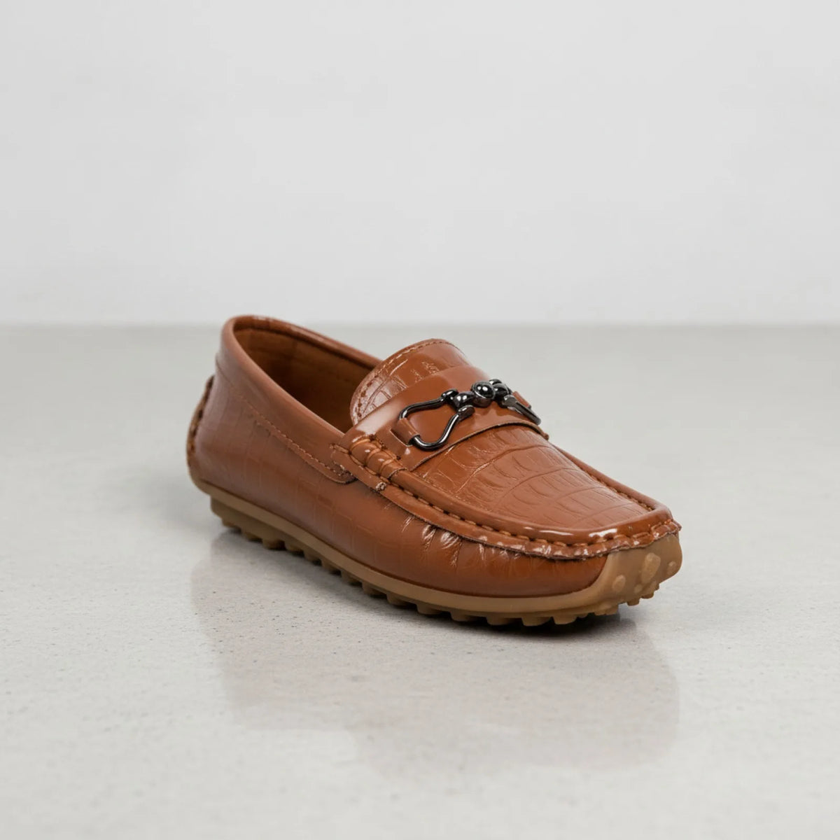 LuxeKids Mocassins Garçon Cuir Vernis Élégants