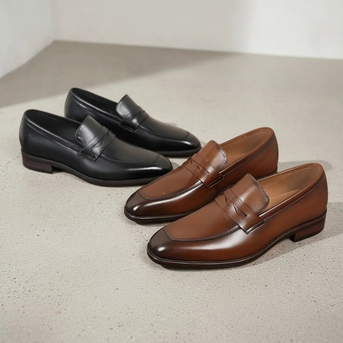 LuxeMoc Mocassins Homme Cuir Véritable Classiques