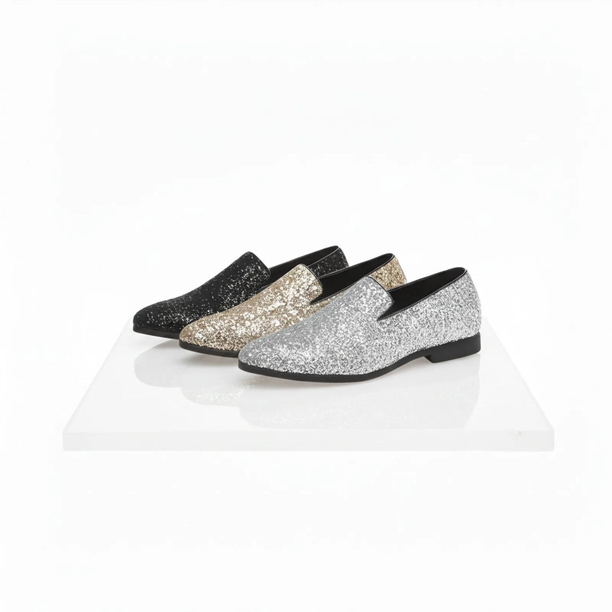 LuxeNova Mocassins Homme Paillettes Élégance Festive