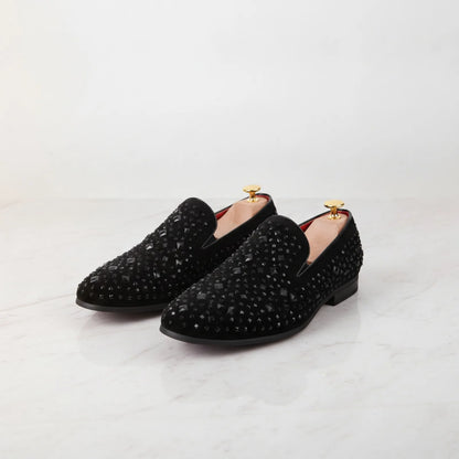 LuxSteps Mocassins Homme Paillettes Métalliques Mariage