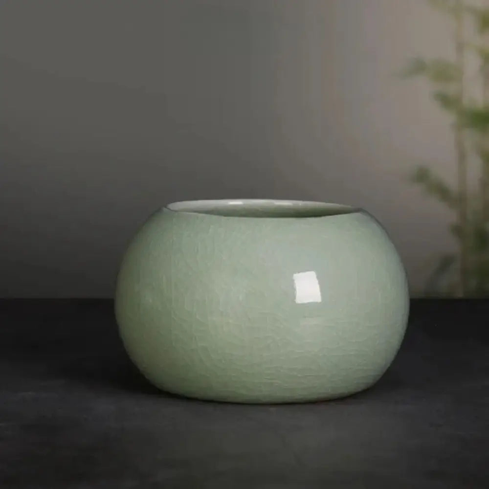 Mini pot de fleur rond en céramique